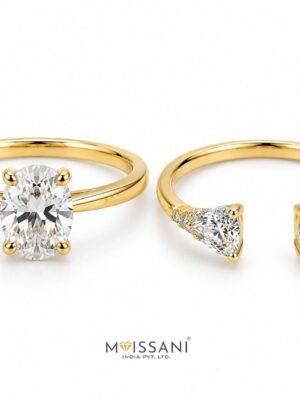 Lab-Grown Oval Shape Ring With Band LG0001