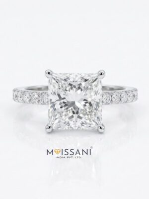 Lab Grown Diamond Princess Shape Ring- LG0002