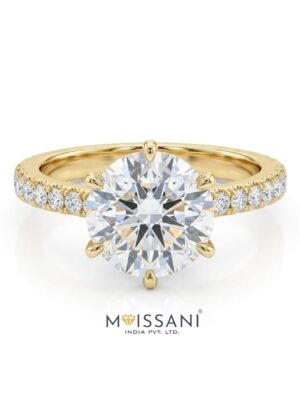 Lab Grown Diamond Round Shape Ring- LG0406B