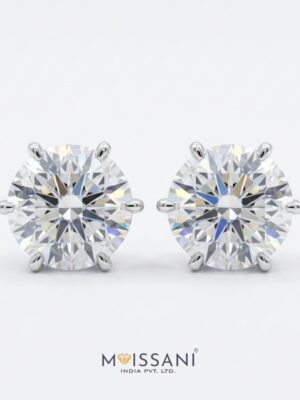 Lab-Grown Diamond Round Shape Earring - LE0169