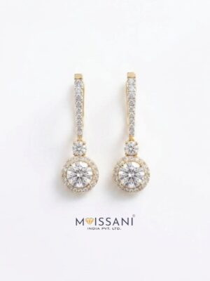 Lab-Grown Diamond Round Halo Shape  Earring - LE0168