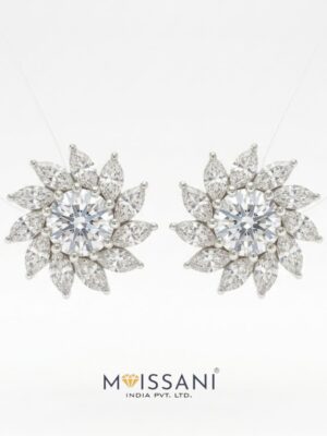 Lab-Grown Diamond Round and marquise Shape  Earring - LE0172