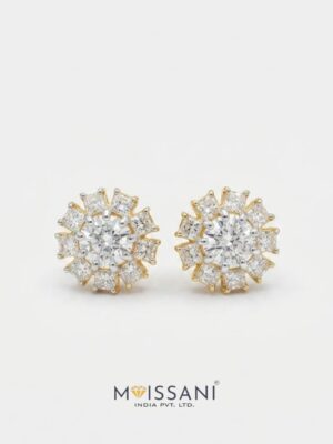 Lab-Grown Diamond Round and Princess Shape  Earring - LE0171