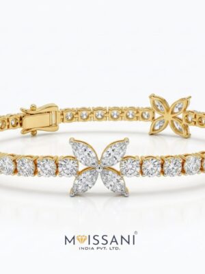Lab Grown Diamond Round and Marquise Shape Bracelet-LBL0024
