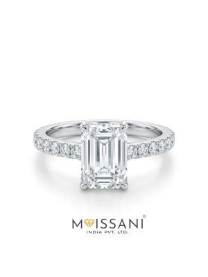 Lab Grown Diamond Emerald Shape Ring- LG0007