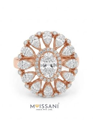 Lab Grown Diamond Oval And Pear Shape Ring- LG0280