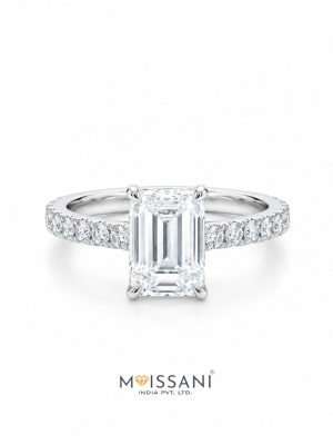 Lab Grown Diamond Emerald Shape Ring- LG0007
