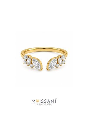 Lab Grown Diamond Round +Marquise Shape Ring- NR0028