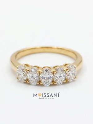 Lab Grown Diamond Oval  Shape Band- LG0350