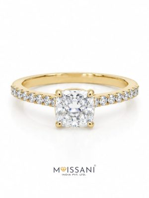 Lab Grown Diamond Cushion Shape Ring- LG0404