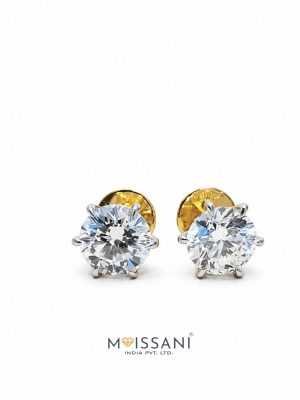 Lab-Grown Diamond Round Shape  Earring - LE0124