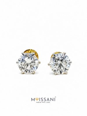 Lab Grown Diamond Round Shape Earring-LE0125
