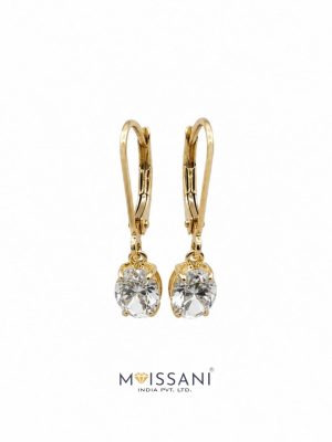 Lab-Grown Diamond Oval  Shape  Earring - LE0175