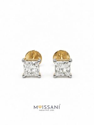 Lab Grown Diamond Princess Shape Earring-LE0149