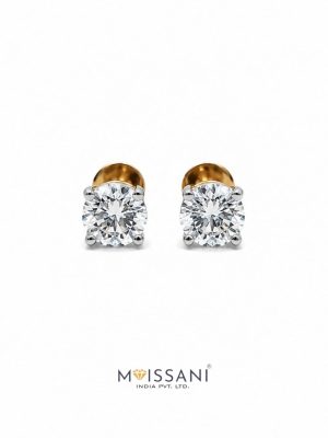 Lab Grown Diamond Round Shape Earring- LE0128