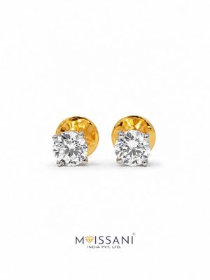 Lab Grown Diamond Round Shape Earring- LE0198