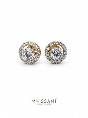 Lab-Grown Diamond Round Shape Detachable Earring - LE0062