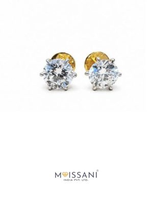 Lab-Grown Diamond Round Shape  Earring - LE0124