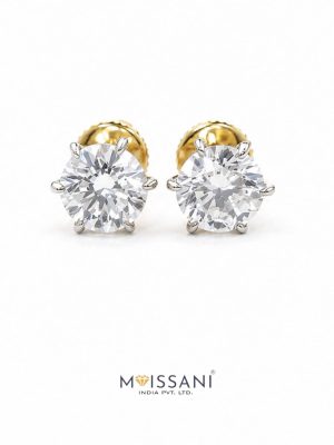 Lab-Grown Diamond Round Shape Earring - NE0017