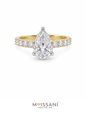 Lab Grown Diamond Pear Shape Ring- LG0277