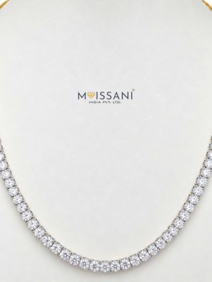Lab Grown Diamond Round Shape Necklace-LNK0008